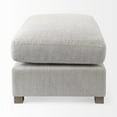 thumbnail image 3 of HomeRoots 394238 Fabric Covered Half Ottoman, Light Gray, 3 of 9