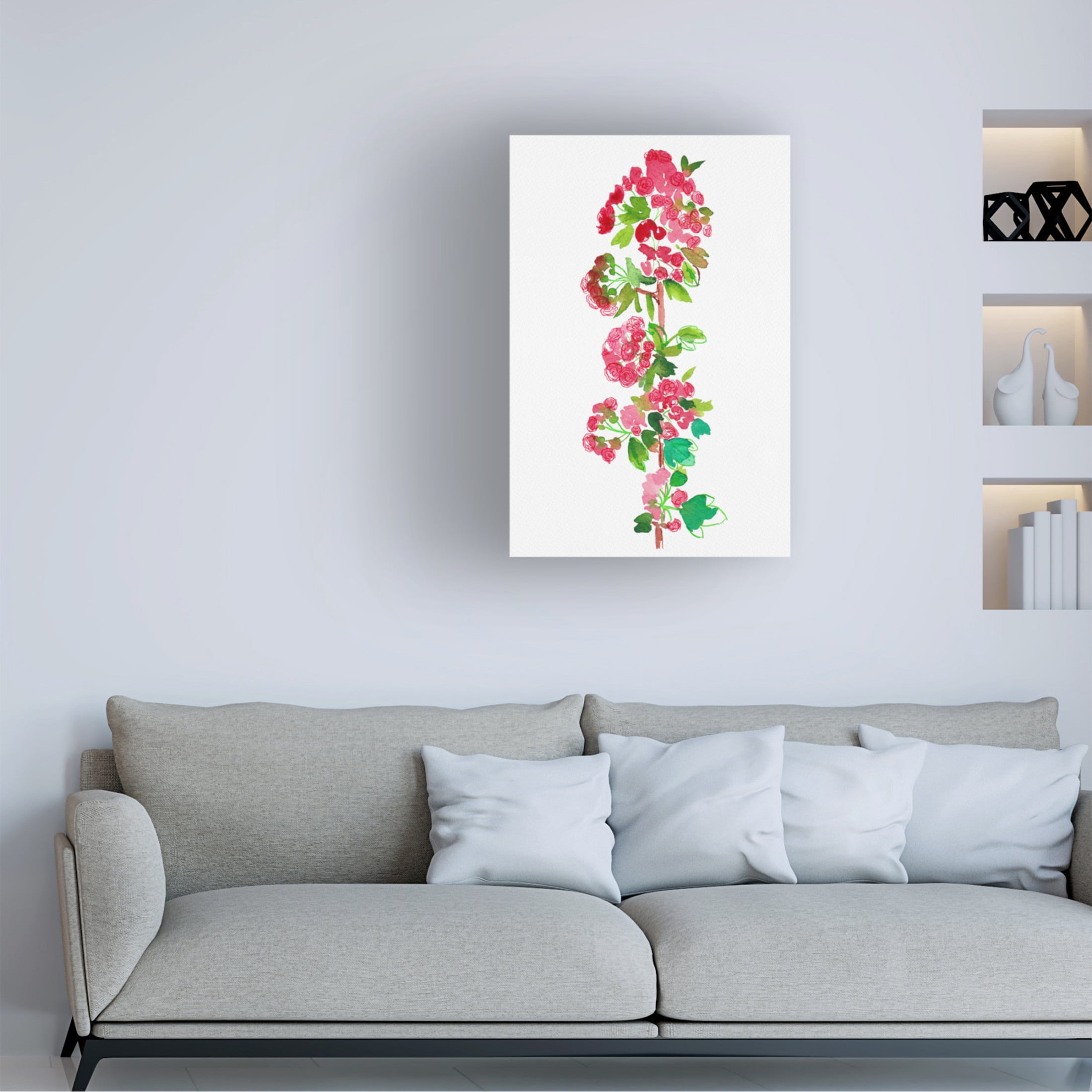 Trademark Fine Art Kata Botanical Crataegus laevigata 'Paul's Scarlet' Canvas Wall Art