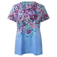 thumbnail image 4 of Hauts à Manches Courtes pour Femmes Mode Été Imprimé Ordinaire T-Shirt à Manches Courtes Col Rond pour Femmes T-Shirts d'Été pour Femmes Mode, 4 of 5