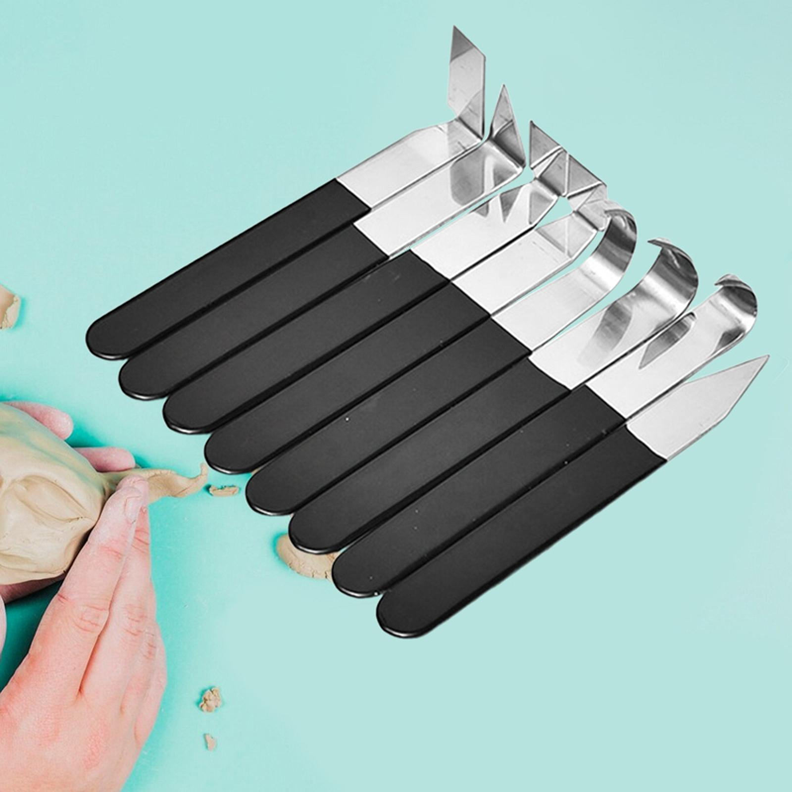 FVDPWYE 8Pcs Pottery Carving Tools Multifunctional Reusable Stainless Steel Clay Carving