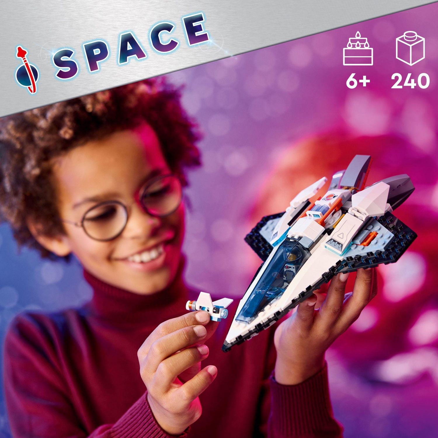 LEGO City Interstellar Spaceship Toy for Kids, Creative Play Space Toy, Building Set with Spacecraft Model, Drone, and Astronaut Figure, Building Toy for Boys, Girls and Kids Ages 6 and Up, 60430
