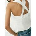 thumbnail image 6 of Rdhnmea Women Bow Tie Front Tank Tops Open Back Solid Color/Floral Vest, 6 of 7