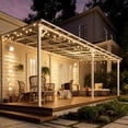 thumbnail image 2 of Leukture 12' x 20' Wall Mounted Lean to Metal Awnings with Sloped Roof Outdoor Patio Gazebo Awning for Backyard Deck White, 2 of 7