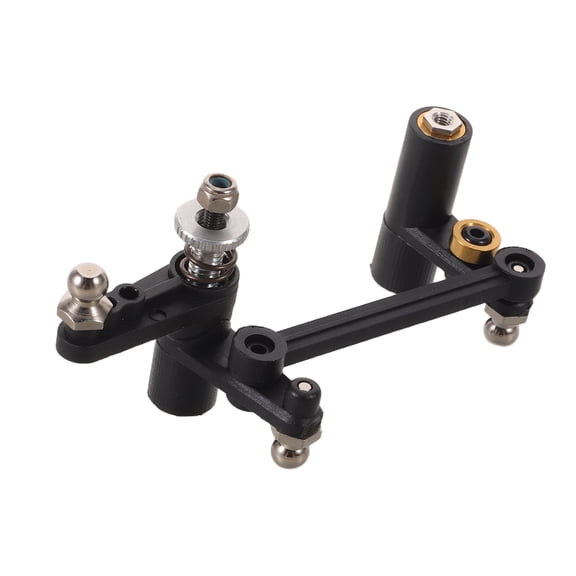 LITINKIMI RC Car Steering Rod Upgrade Kit Black Metal with Precise Toe Adjustment Compatible for HSP Models