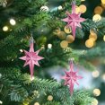 thumbnail image 5 of Darzheoy Christmas Balls Ornaments Colourful Christmas Tree Hanging Ornaments Plastic Plating Boxed Eight-pointed Star Christmas Tree Hanging Venue Decoration Props, 5 of 6