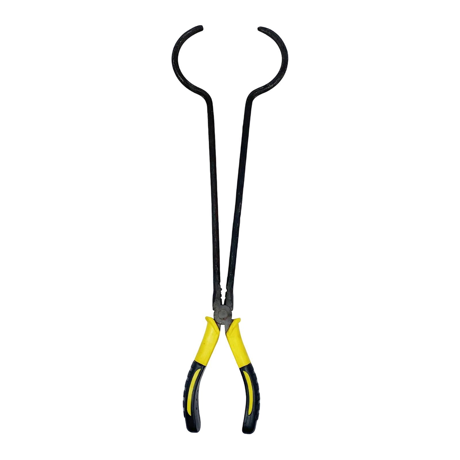 Crucible Tongs Furnace Clamp Jewelry Making Heat Resistant Rubber Grip Laboratory Metal Casting