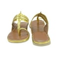 thumbnail image 2 of Dark Gold Women Kolhapuri Chappal Indian Flat Flip Flops Casual Ethnic Kolhapuri Sandals For Women US 9.5 / EURO 41, 2 of 4
