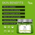 thumbnail image 5 of Vedic Naturals Grape Body Scrub 450gm . Tan Removal . Removes Dead Skin . Exfoliation . 100% Organic, 5 of 6