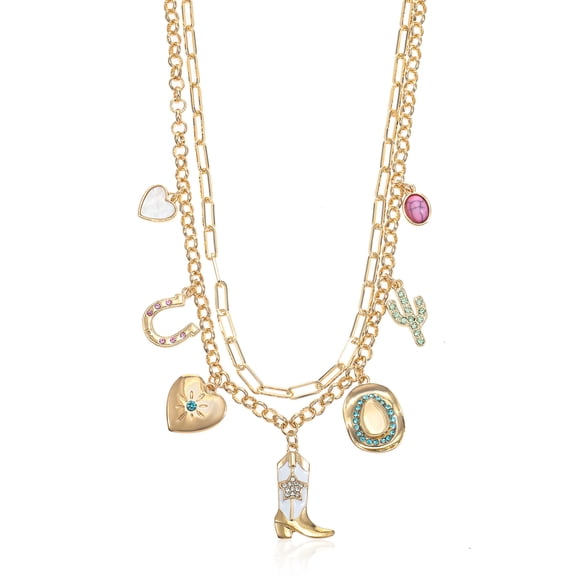Packed Party Cowgirl Summer Layered Necklace, 1 Piece