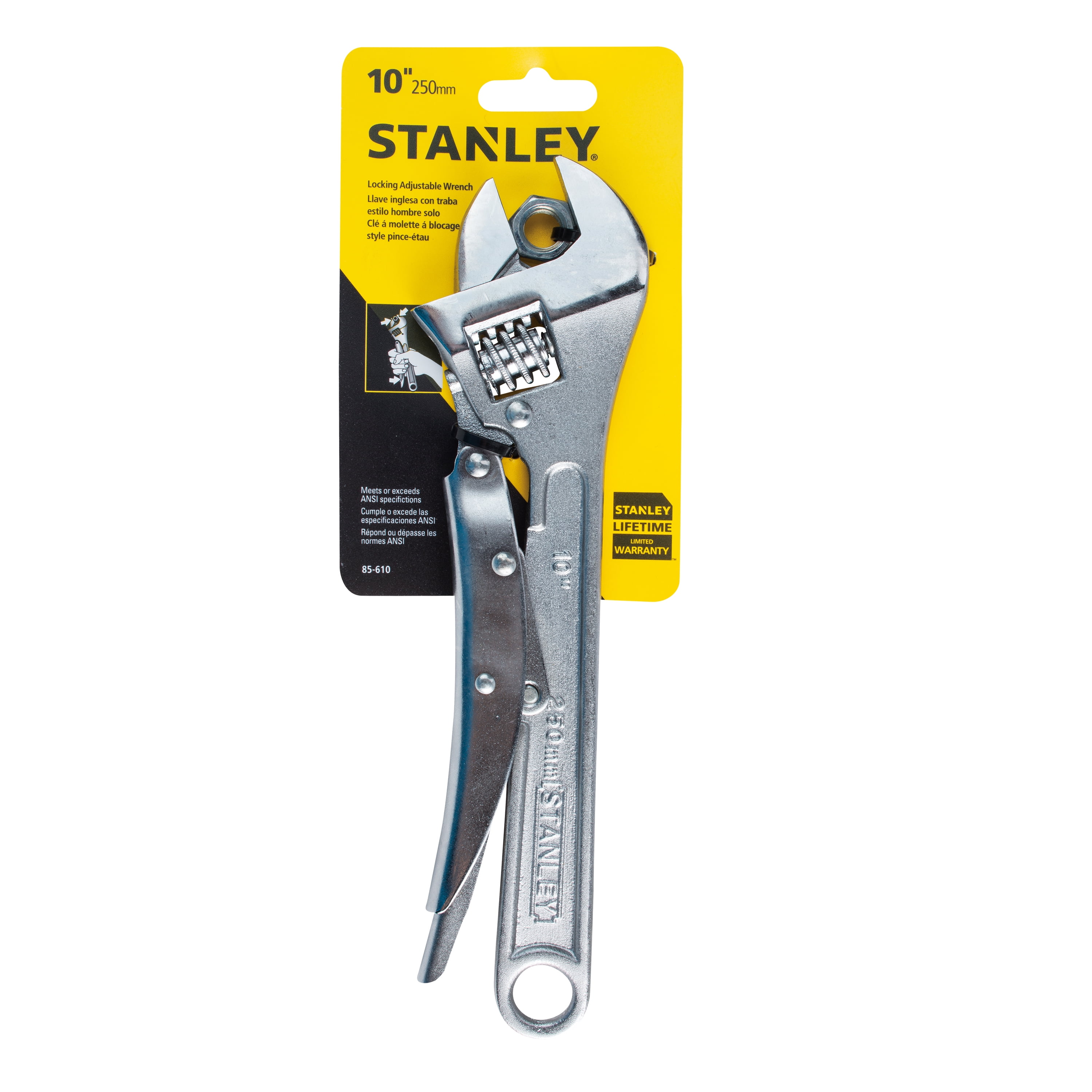 Stanley 95-873 8-Inch Adjustable Wrench Chrome 