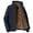 Blue, variant on fartey Mens Winter Sherpa Liner Coats Baggy Fit Stand Collar Thickened Thermal Coat Outwear With Zipper Pockets Long Sleeve Insulated Windproof Hooded Parka Jackets, M-5XL
