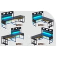 thumbnail image 7 of L Shaped Gaming Desk with Led Lights, Reversible Computer Desk with Keyboard Tray, Pegboard and Storage Bagand, Home Office Desk, 7 of 7