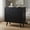 Black, variant on Spaco Walnut Wide Wooden 4-Drawer Dresser, Smooth Gliding Rails & Anti-Tip Design, Multi-Use Storage for Bedroom & Living Room