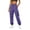 Purples, variant on Women's Cargo Pants with Pockets Drawstring Elastic High Waist Windproof Waterproof Outdoor Hiking Sport Pants XXL