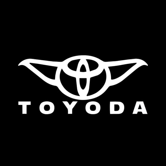 Toyoda Parody Decal Funny Car Vinyl Sticker for Truck Window, Auto, Laptop, Wall (5.5" x 2.5")