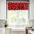 thumbnail image 4 of Valentines Kitchen Curtain Set Love White Heart Rod Pocket Kitchen Tier Curtains Valance Set 3 Piece Red Valentines Day Window Curtain Valance Tier Set 54 x 24 in, 4 of 6