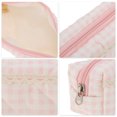 thumbnail image 3 of Unique Bargains 1Pc Simple Floral Style Drawstring Makeup Bag for Vacation Pink Polyester, 3 of 6