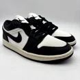 thumbnail image 2 of Ni - ke Ni - ke Air Jordan 1 Low SE Vintage Panda Sail Black Shoes Size 6 Womens FB9893-101, 2 of 5