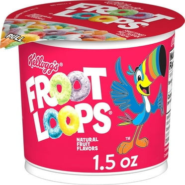 2 Pack - Kellogg's Froot Loops Cereal Cup - 1.5 oz Packaging may vary