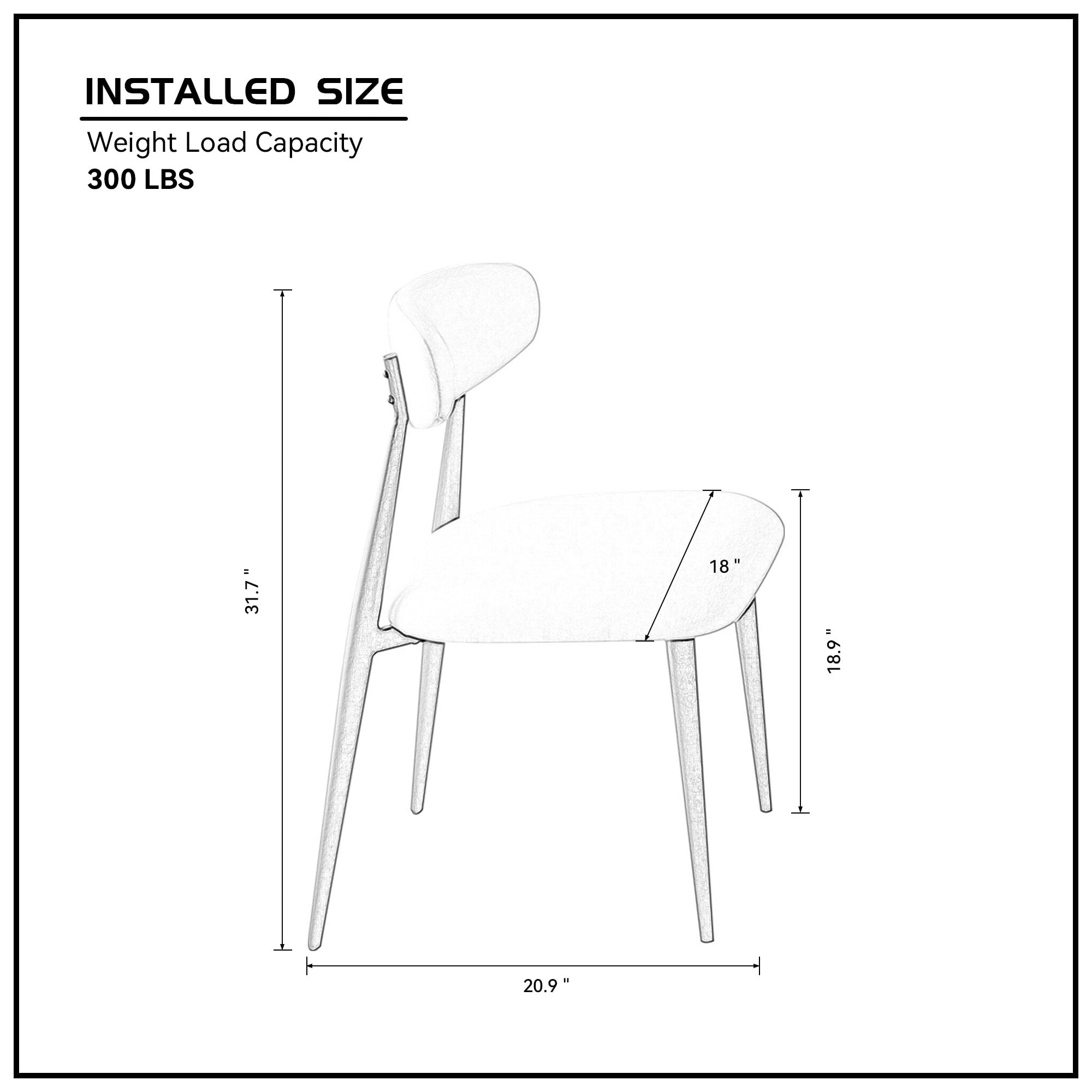 Kadyn Modern Dining Chairs Set of 2, Dining Room Chairs with Curved Backrest Round, Upholstered Kitchen Chairs for Living Room, Grey