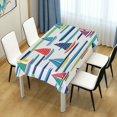 thumbnail image 4 of Yayeee Tablecloths 54" x 72" Rectangle Wrinkle Resistant Party Table Cover, Colorful Sailboats, 4 of 8