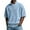 Light Blue01, variant on Dwelliawo Short Sleeve Polo Shirts for Men Golf Colorful Stand Collar Shirts with Collar Heavyweight Casual Tshirts Big and Tall Quarter Quarter Zip Waffle Shirt Navy L