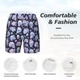 thumbnail image 5 of Lsque Mens Swim Trunks Blue Skull Flower Pattern - Bathing Suit Compression Liner - Beach Swim Shorts Swimwear - (S-3XL) - Stretch Quick Dry -X-Large, 5 of 9
