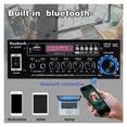 thumbnail image 4 of 2000W Bluetooth 5.0 Car Amplifiers With FM Radio Speaker Audio Amplifier Vehicle Amplifier Enclosure Car Audio ,Efficient Heatsink, 4 of 7