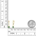 thumbnail image 6 of Gem Stone King 14K Yellow Gold Green Nano Emerald Earrings for Women | 0.60 Cttw | Gemstone May Birthstone | Round 4MM, 6 of 6