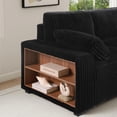 thumbnail image 3 of Gewnee 117 inch Sectional Sofa with Pull Out Bed,U-Shaped Modular Sectional with Storage,Cloud Couch for Living Room,Family Room & Apartment,Black, 3 of 7
