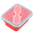 thumbnail image 4 of Collapsible Portable Food Container, Lunch Box Collapsible Lunch Box, Food Grade Silicone Folding Food Storage Container For Travel, Hiking Office Workers, 4 of 8
