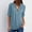 Blue, variant on Sakmal Spring Tops for Women 2024 Short Sleeve V-Neck Quarter Zip Solid Tunic Womens Shirts for Summer