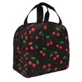thumbnail image 3 of Black Cherry Lunch Bag Thick Aluminum Foil Lunch Tote for Women Office Picnic Travel Gift, 3 of 7