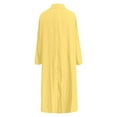 thumbnail image 5 of OSOLU Dresses Women Solid Color Elegant Lapel Casual 3/4 Sleeve Dress Cozy Sundress Wedding Guest Dress, 5 of 5
