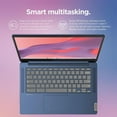 thumbnail image 3 of Lenovo IdeaPad Slim 3 Chromebook Laptop, 14" FHD Touchscreen Laptop, MediaTek Kompanio 520, 4GB RAM, 64GB eMMC, Wi-Fi 6, Chrome OS, Abyss Blue, 3 of 5