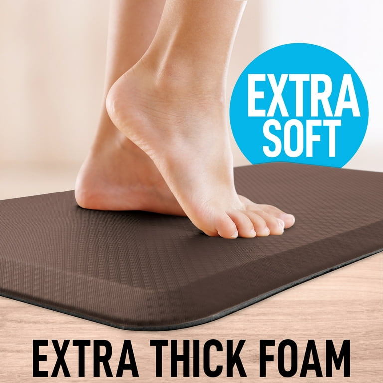 Zulay Home Large 20 x 39 Inch Anti Fatigue Floor Mat - 3/4 Inch Thick  Cushioned Kitchen Mats for Standing - Comfortable Padded Floor Mats for Standing  Work Desk - Memory Foam