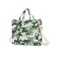 thumbnail image 7 of FORMRS Womens Corduroy Tote Bag Crossbody Shoulder Handbag with Pocket, Army Green Camouflage Pattern, 7 of 7