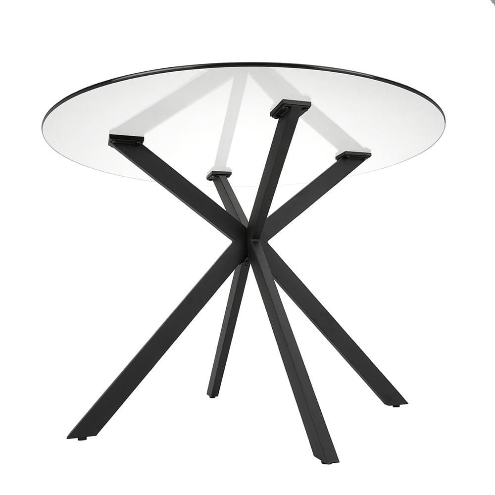 Home Gear Round Dining table with black X-base