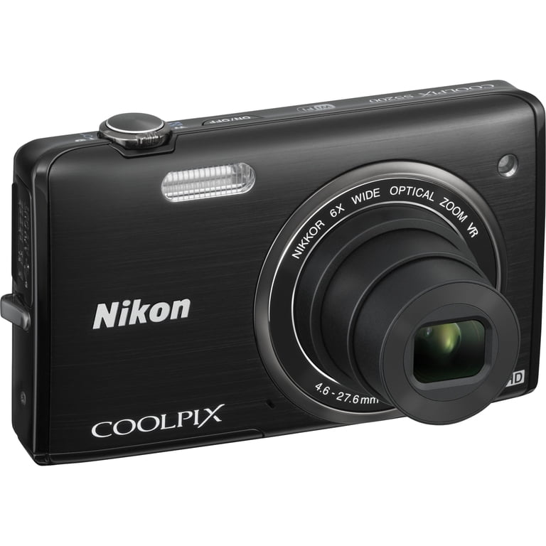 Nikon Coolpix S5200 16 Megapixel Compact Camera, Black - Walmart.com