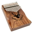 thumbnail image 4 of Thumb Piano Kalimba 17 Keys Wood Portable Finger Instrument with Tune Hammer Gift, 4 of 14
