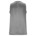 thumbnail image 5 of Tops for Women Long Sleeved Round Neck Silk Satin Solid Color Loose Blouse Gray M, 5 of 6