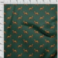 thumbnail image 3 of oneOone Georgette Viscose Fabric Horse Block Printed Craft Fabric BTY 42 Inch Wide, 3 of 4