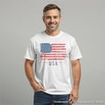 thumbnail image 2 of Men's Lost Gods Fourth of July  USA Flag Freedom  Graphic Tee White 3X Large, 2 of 9