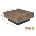 thumbnail image 6 of Taran Designs Maria Modern Solid Wood Coffee Table in Dark Brown, 6 of 6