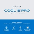 thumbnail image 4 of Haggar Men's Cool 18 Pro Slim Fit Flat Front Superflex Waistband Pant 36W x 30L Rich Black, 4 of 6