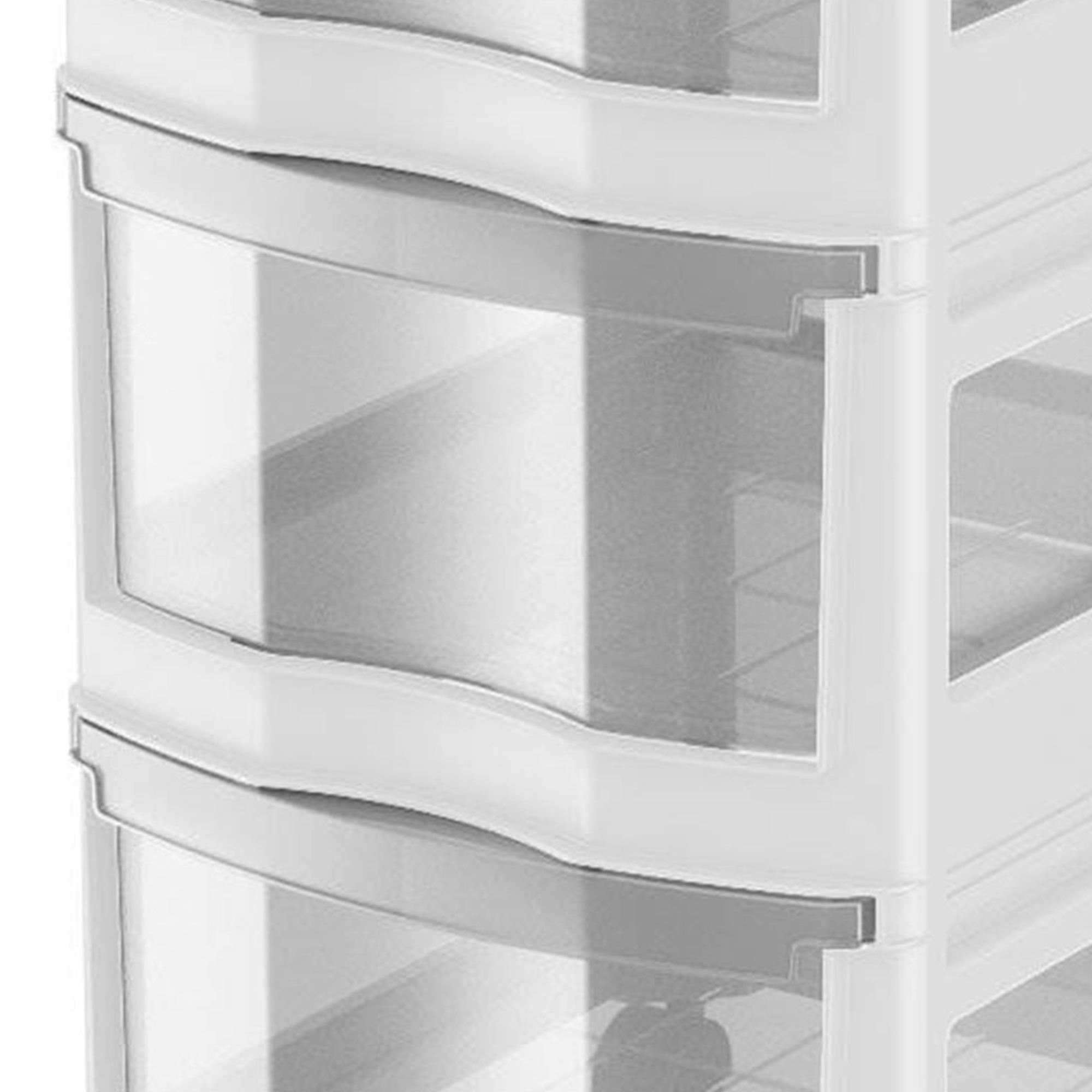 Life Story Classic White 3 Shelf Storage Container Organizer Plastic Drawers - image 4 of 7