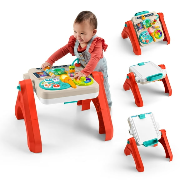 Fisher-Price Laugh & Learn 4-in-1 Activity Table & Easel, Electronic Learning Toy for Baby & Toddler