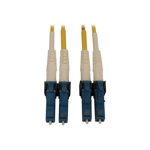 Eaton Tripp Lite Series 400G Duplex Singlemode 9/125 OS2 Switchable Fiber Optic Cable (LC/UPC M/M), LSZH, Yellow, 2 m (6.6 ft.) - Network cable - LC single-mode (M) switchable to LC single-mode (M) switchable - 2 m - fiber optic - duplex - 9 / 125 micron - OS2 - OFNR - halogen-free - yellow
