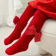 thumbnail image 2 of Infant Soft Tights Toddler Seamless Leggings Tights for Baby Girls Winter Knit Christmas Red Warm Newborn Pants Stockings, 2 of 5