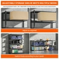thumbnail image 5 of MOPHOTO 36" L x 16" W x 72" H Adjustable 5 Tier Garage Shelving Heavy Duty Support 1100lbs, Metal Shelves for Storage, Industrial Utility Racks, Garage Storage Shelves Heavy Duty Shelving, 1 Pack, 5 of 9